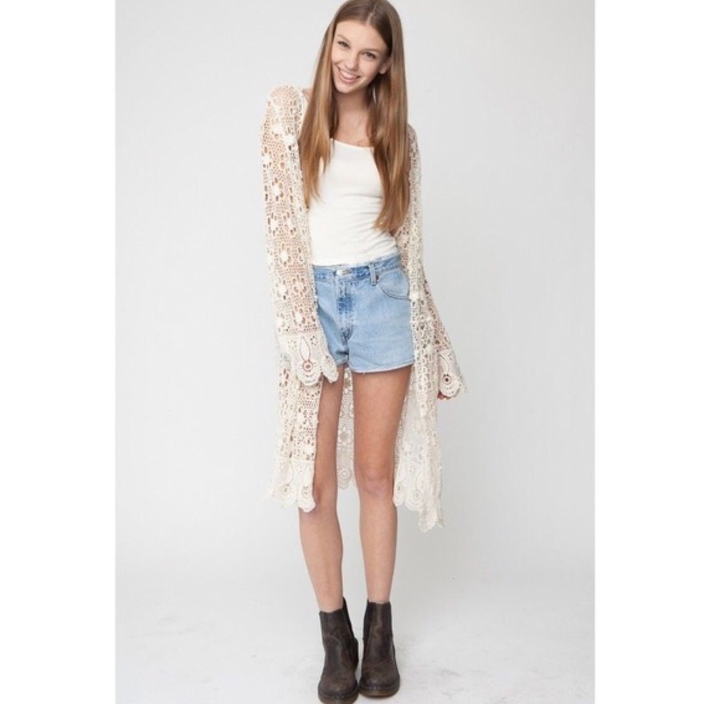 Brandy Melville Tacie Crochet Cardigan